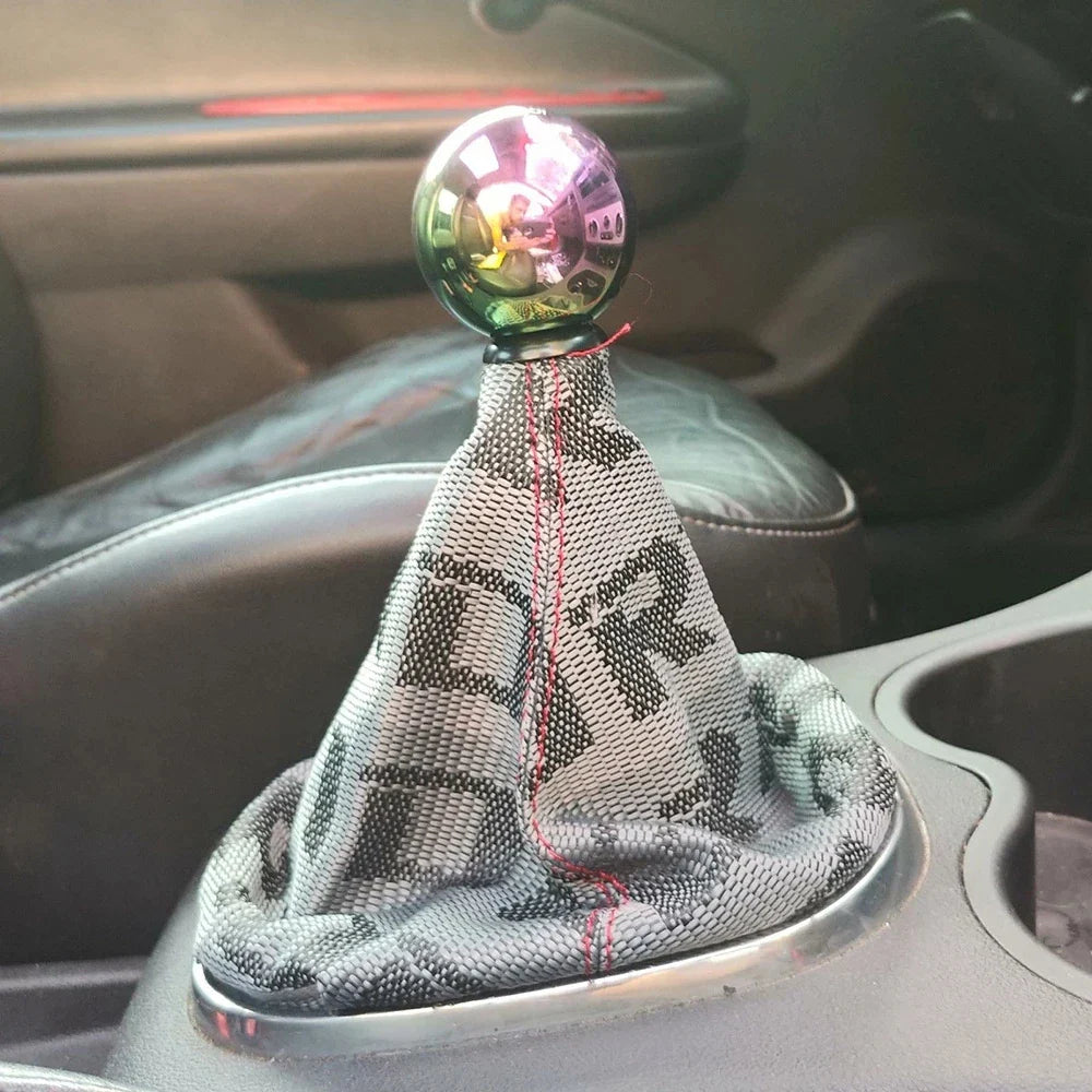 JDM Style Bride Canvas Shift Knob Boot Cover - Universal Racing Shift Lever Knob Collars, RS-SFN059
