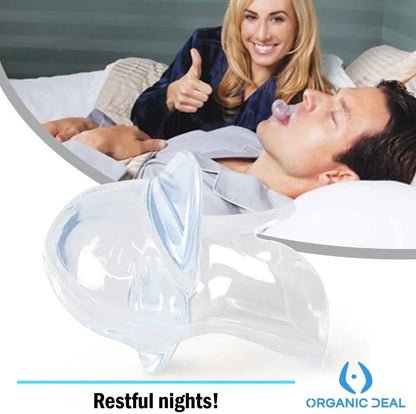 Anti-Snoring Silicone Mouthpiece – Tongue Retainer Device for Snore & Sleep Apnea Relief
