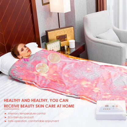 Purple Sauna Blanket with Sleeves – Slimming & Detox Thermal Weight Loss Blanket for Home Spa