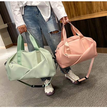 Women's Sports Gym Bag - Travel Dry Wet Tote, Multifunctional Weekend Duffle for Fitness, Yoga & Swimming