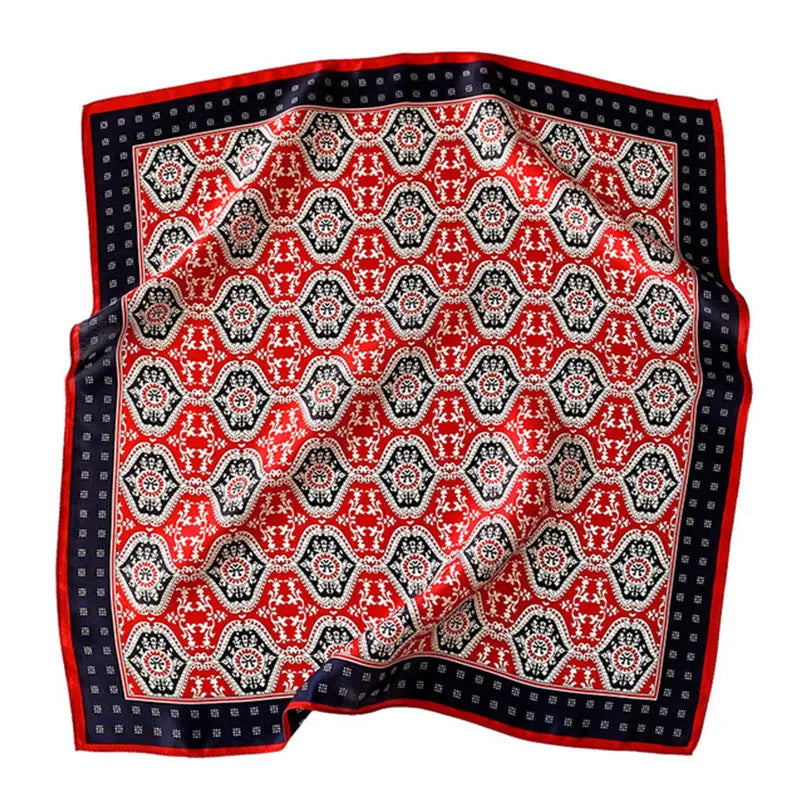 New 2024 Pashmina Scarf – 100% Mulberry Silk Small Shawl, Summer Beach Poncho, Women’s Hijab, Bandana & Kerchief 53x53cm
