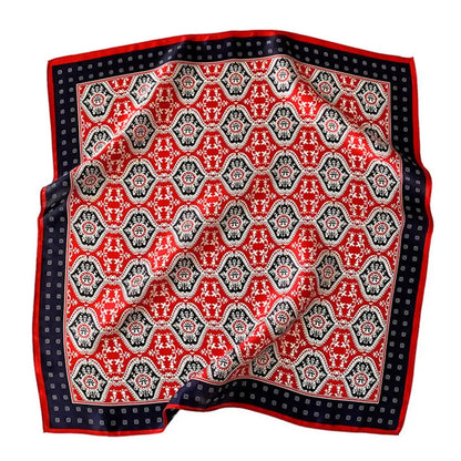 New 2024 Pashmina Scarf – 100% Mulberry Silk Small Shawl, Summer Beach Poncho, Women’s Hijab, Bandana & Kerchief 53x53cm