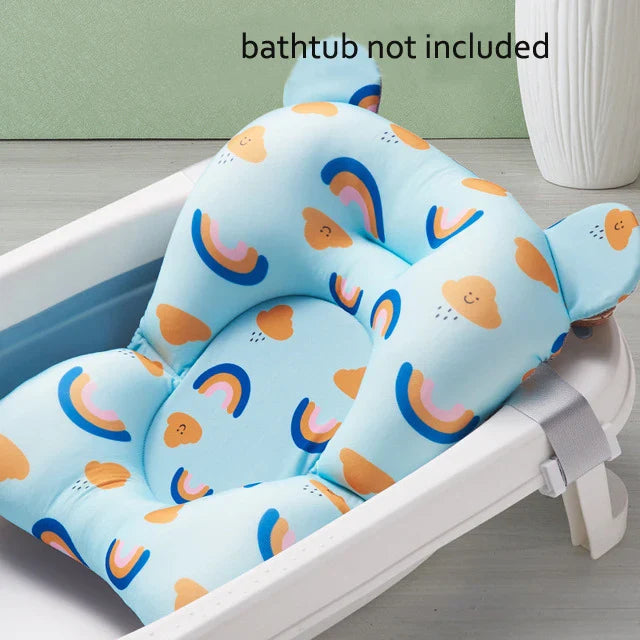 Non-Slip Baby Bath Cushion – Newborn Safety Support Pad & Soft Bathtub Mat