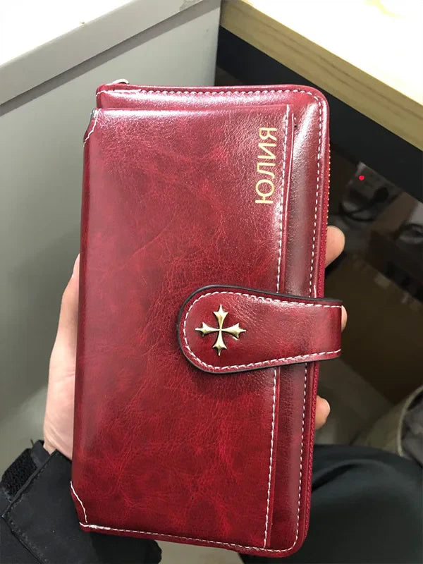 New Women’s PU Leather Wallet — Fashion Long Zipper Purse, Top Quality Brand Card Holder, Classic Female Wallet