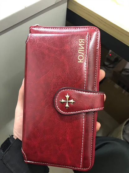 New Women’s PU Leather Wallet — Fashion Long Zipper Purse, Top Quality Brand Card Holder, Classic Female Wallet