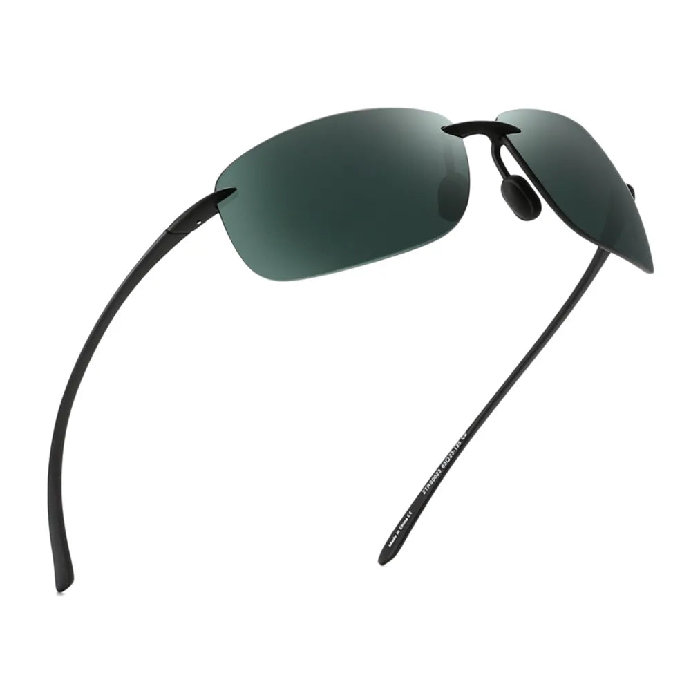 JIM Ultralight Sport Sunglasses – TR90 Rimless Frame for Men & Women, Ideal for Running, Fishing, Cycling, and Driving