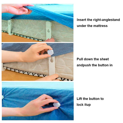 Quilt Sheet Holder Clips – Single Quilt Cover and Bed Sheet Angle Fixing Buckles | Non-Slip Household Clips