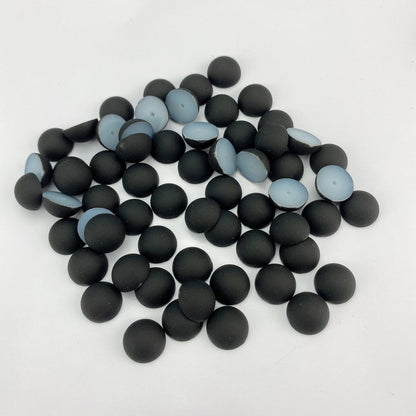 ABS Flat Half Round Beads - 6mm & 10mm Matte Plastic Beads for Clothing Accessories
