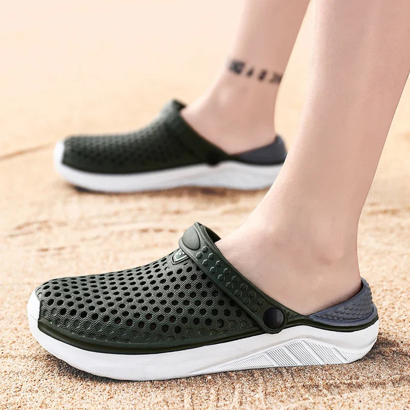 Unisex Fashion Beach Sandals – Waterproof Anti-Slip Flip Flops with Thick Sole for Men & Women
