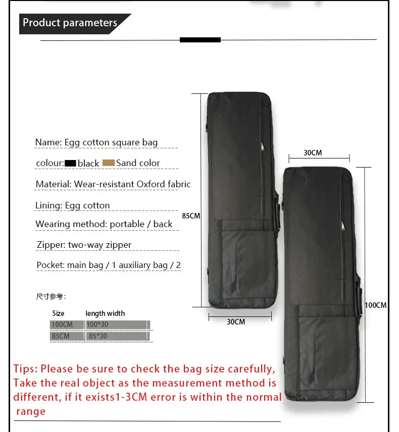 Heavy Duty Oxford Gun Bag – Cushioned Rifle Carry Case for Hunting Equipment