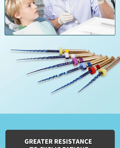 Azdent 6pcs/Pack 25mm SX Dental Files Root Canal Use Rotary Heat Activated  Endodontic Files Rotating File Dentistry Instruments