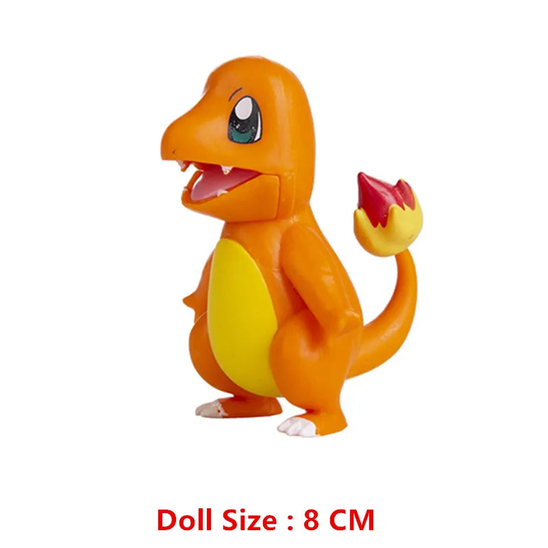 Pokemon 4-13cm Anime Figures – Pikachu, Mewtwo, Charmander, Blastoise Action Model Toy Gifts