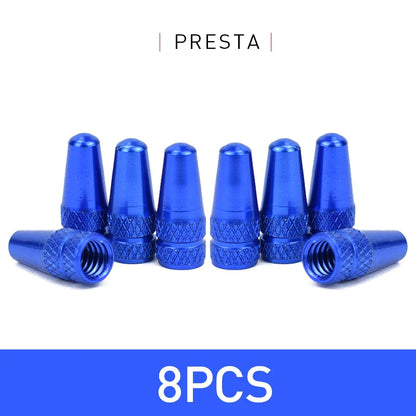 4/8PCS Aluminum Alloy Bicycle Tire Valve Caps – Dustproof Presta Valve Protectors for MTB & Road Bikes