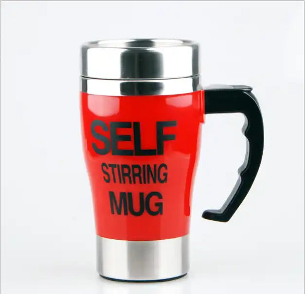 NEW!!! Stainless Steel Self-Stirring Coffee Cup with Custom Logo - Battery or Rechargeable