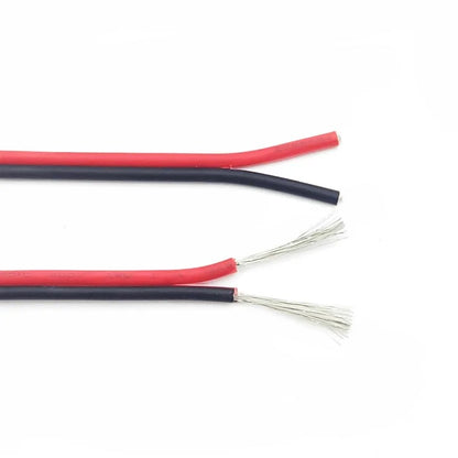 UL2468 2-Pin Copper Cable – PVC LED Strip Extension Wire (16–28 AWG, White/Black/Red)