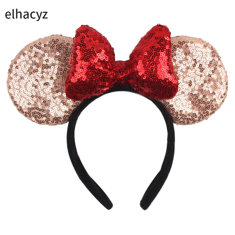 Big Classic Polka Dot Bow Minnie Mouse Ears Headband – Festival & Party Hairband for Women & Girls, Disney Trip Accessories