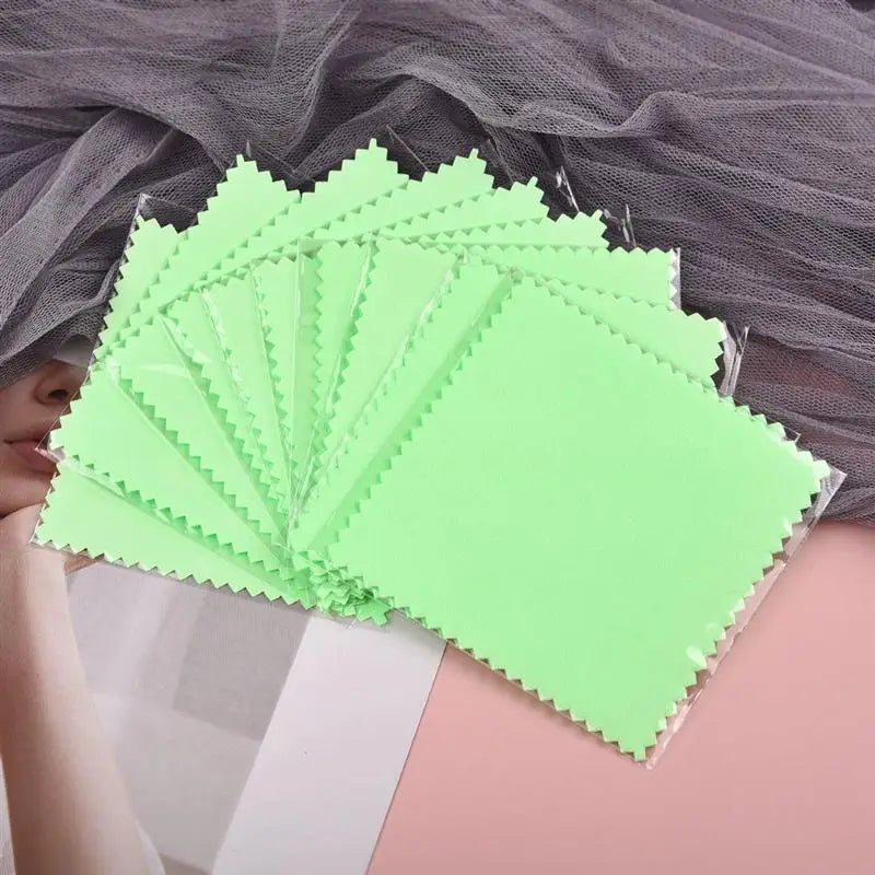 Silver Polishing Cloth – 8x8cm Reusable Jewelry Cleaning Wipes (10/50PCS) Anti-Tarnish