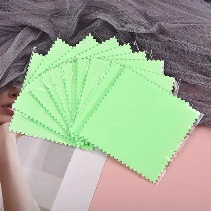 Silver Polishing Cloth – 8x8cm Reusable Jewelry Cleaning Wipes (10/50PCS) Anti-Tarnish