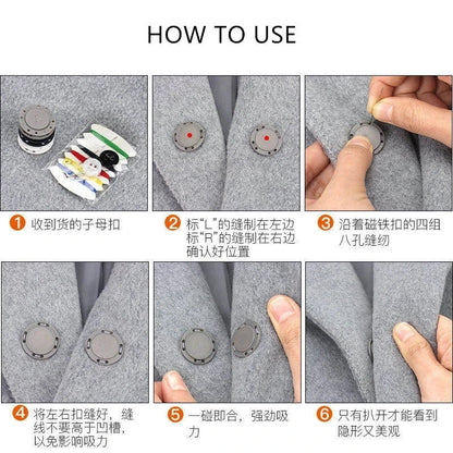 22mm/26mm PVC Invisible Super Magnetic Snaps Fasteners Button - Ideal for Overcoat, Bag, Garment Accessories, Scrapbooking, DIY