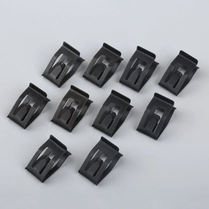 10Pcs Car Dashboard Trim Clips - Black Metal Rivet Fasteners for Ford, Mazda, Audi, Toyota