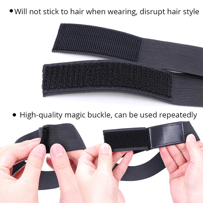 Adjustable Wig Edge Slayer Band: Magic Sticker Melt Band for Lace Wigs - 2.5-4cm Width Elastic Hair Band for Perfect Edges