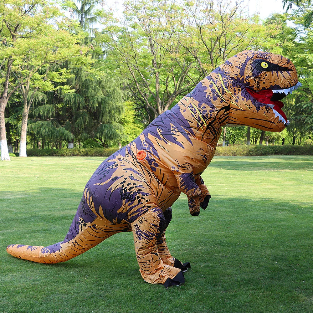 T-Rex Inflatable Tyrannosaurus Dinosaur Costume – Kids and Adult Role-Playing Fancy Dress for Halloween and Parties