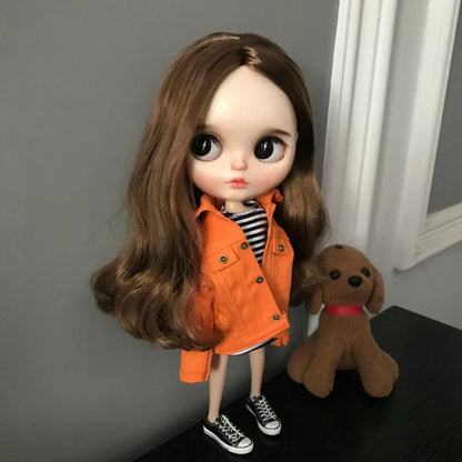Blythe Doll Denim Clothes – Fashion Jacket & Outfit for OB24 Azone 1/6 Doll Accessories