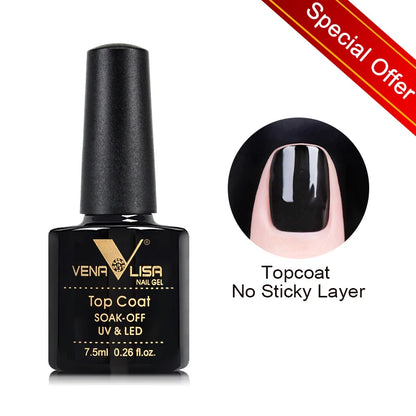 VENALISA 7.5ml HEMA-Free Nail Gel Polish – VIP4 Semi-Permanent Soak-Off UV/LED Gel Varnish, Full Coverage Nail Lacquer