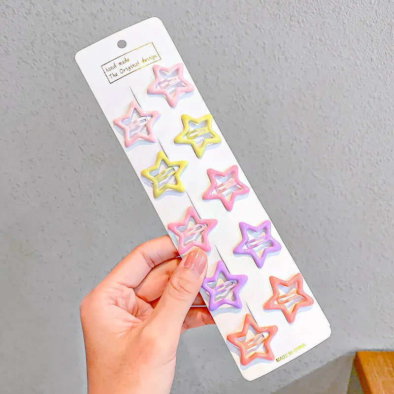 Girls’ Colorful Waterdrop Hairpins — 10/20/30/40PCS Cute Hair Clips & Barrettes Fashion Accessories for Kids