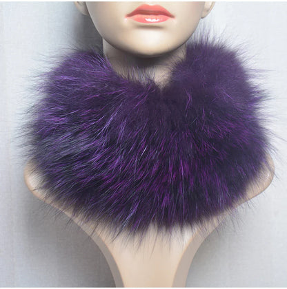 2025 Real Fox Fur Scarf and Headband – Luxury Winter Neck Warmer for Women, 100% Natural Fur, Elastic Ring Muffler