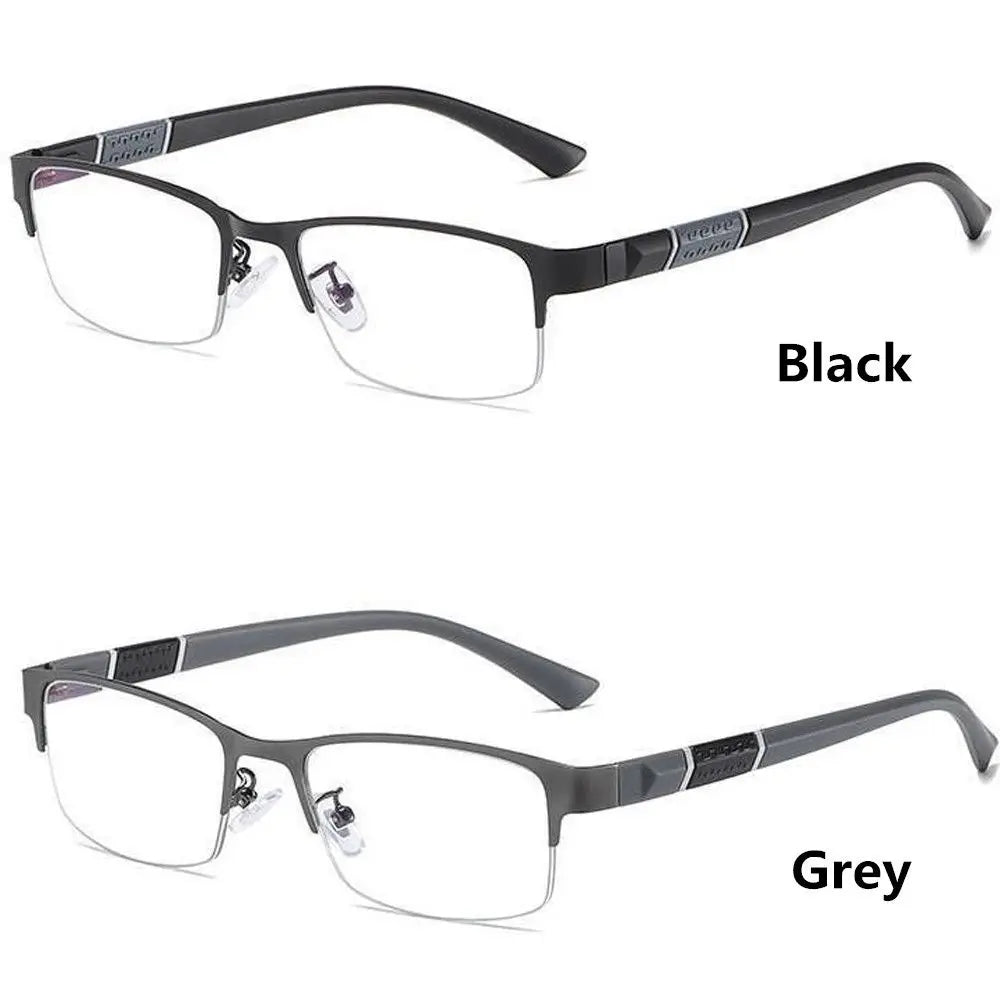 Metal Anti-Blue Light Reading Glasses – Farsighted Eyewear for Men, Business Style with Diopters +0.0 to +4.0