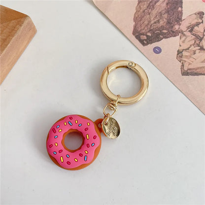 Cartoon Donut Silicone Case for Apple AirTag – Cute Protective GPS Tracker Cover for Dog Collar
