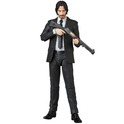 Mafex 085 John Wick Action Figure — PVC Collectible with Dogs, Moveable Joints Toy