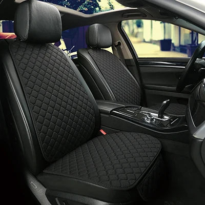Universal Linen Car Seat Cover Protector Set – Breathable Flax Summer Cushion Pad for Front & Rear Seats Sedan, SUV & Pickup Interior Accessories
