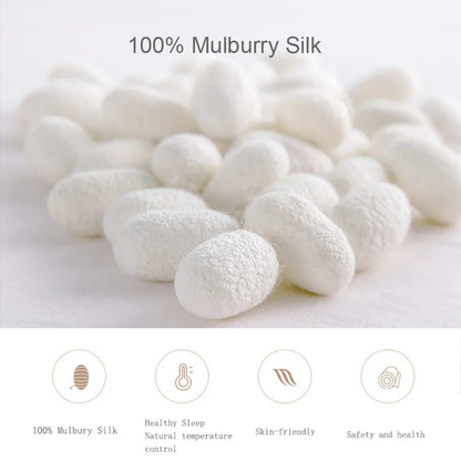 Liv-Esthete 100% Silk Bedding Set - Mulberry Silk Quilt Cover, Bed Sheet & Pillowcase, Queen/King Size Bed Linen