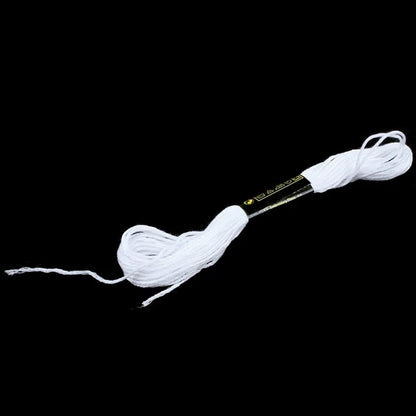 12pcs White Anchor Cross Stitch Embroidery Floss - 6-Strand Cotton Thread Skeins for Sewing & Craft Projects