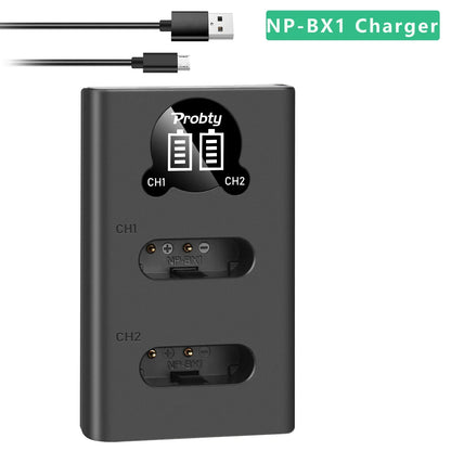 LED Dual Camera Battery Charger – Compatible with LP-E6, LP-E8, NP-FW50, EN-EL15, and More