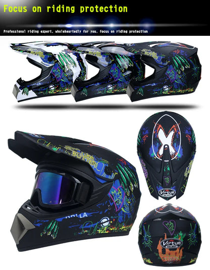 Children's Off-Road Motorcycle Helmet - Bike Downhill AM DH Cross & Motocross Capacete Casco for Kids