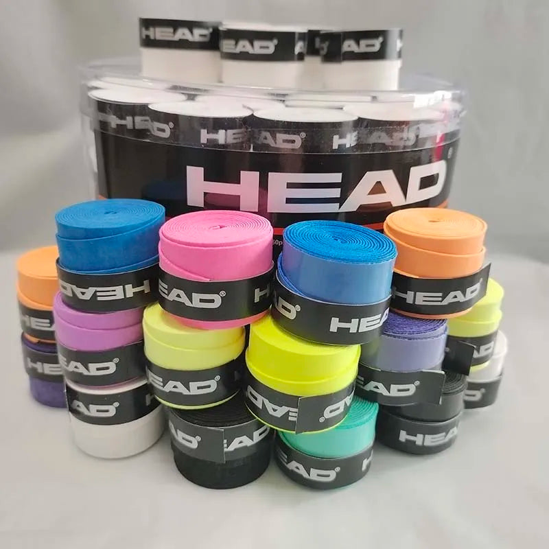 6 Pieces Original HEAD Overgrip - Anti-Slip Tennis Racket Sweatband Grips for Padel with Shock Absorption Grip Tape - Training Accessories
