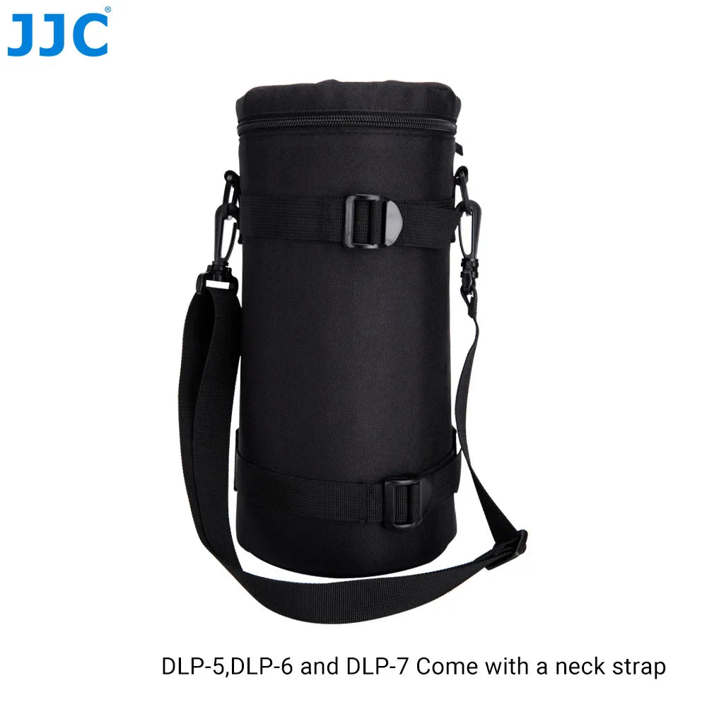 JJC Waterproof Camera Lens Bag — Storage Pouch with Belt for Canon, Nikon, Sony, Fujifilm DSLR