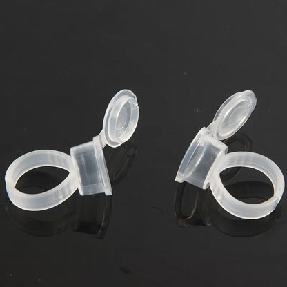 50pcs Disposable Tattoo Ink Ring Cups — Microblading & Permanent Makeup Pigment Tool Accessories