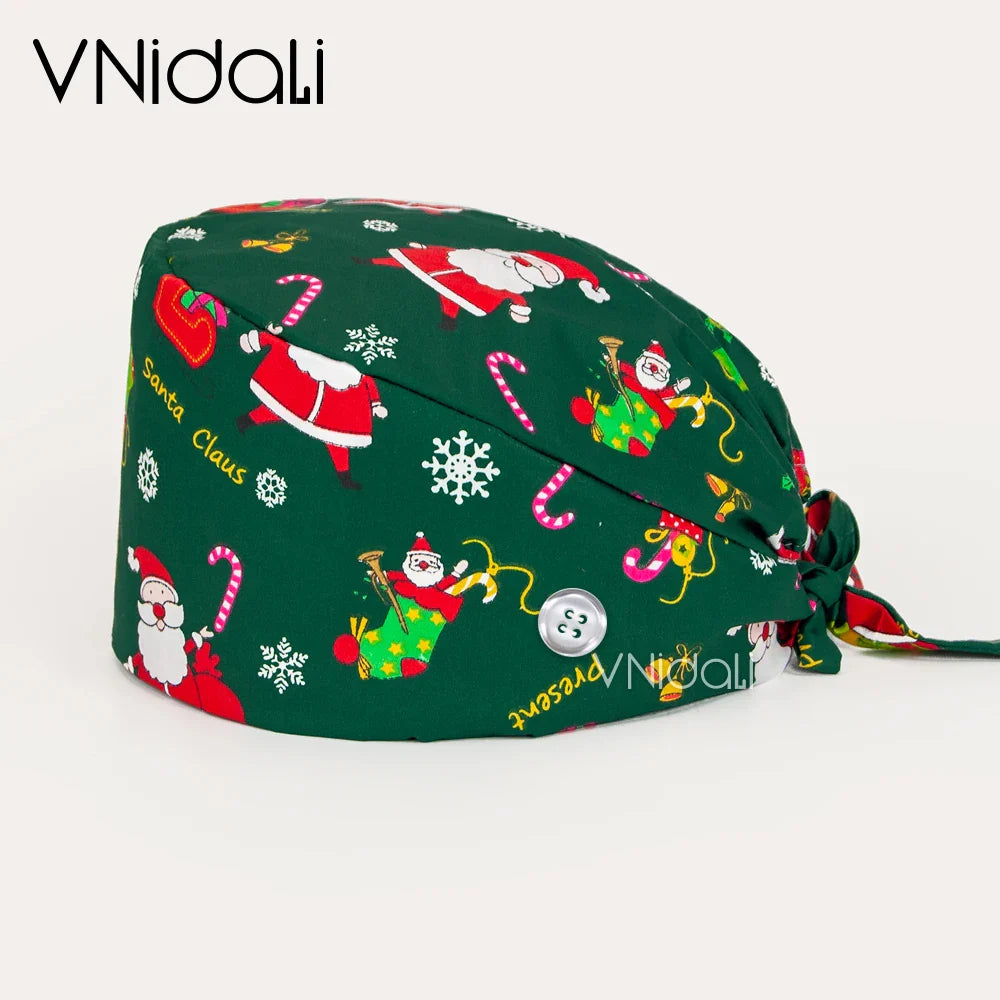 Tooth Printed Scrub Caps – Dental Surgical Hats for Women & Men, Operating Room Medical Hat