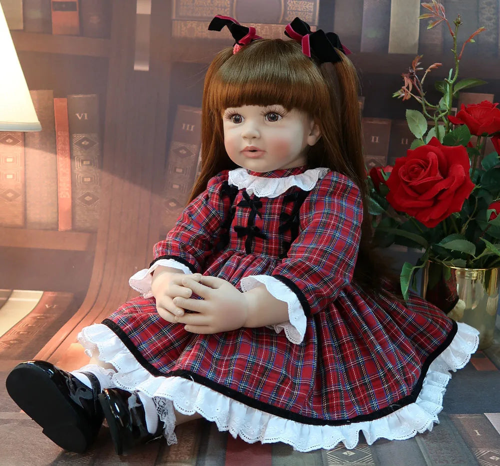 60cm Lifelike Reborn Toddler Doll – High-Quality Silicone Vinyl Princess Baby Girl Doll