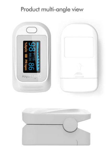 KIUZOU Finger Pulse Oximeter – SPO2, PR, PI, RR Blood Oxygen Saturation & Heart Rate Monitor, OLED Display