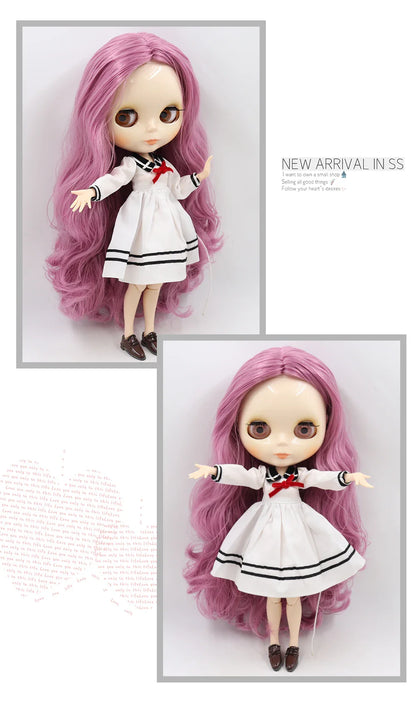 ICY DBS Blythe Doll 1/6 BJD Jointed Body — 30cm White Skin Anime Doll with Shiny & Matte Face, Special Price Gift Toy