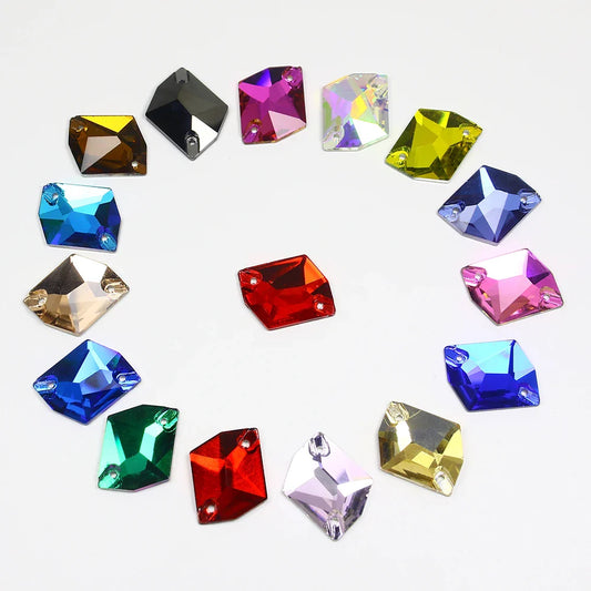 Flatback Glass Crystal Rhinestones — All-Size Sew-On Cosmic Diamonds for Wedding Dress & Clothing Accessories