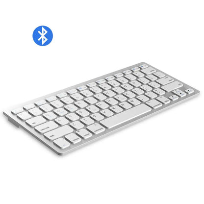 Ultra Slim Universal Wireless Bluetooth Keyboard – Russian, Spanish, French, German, Hebrew & Brazilian Portuguese for iOS, Android & Windows