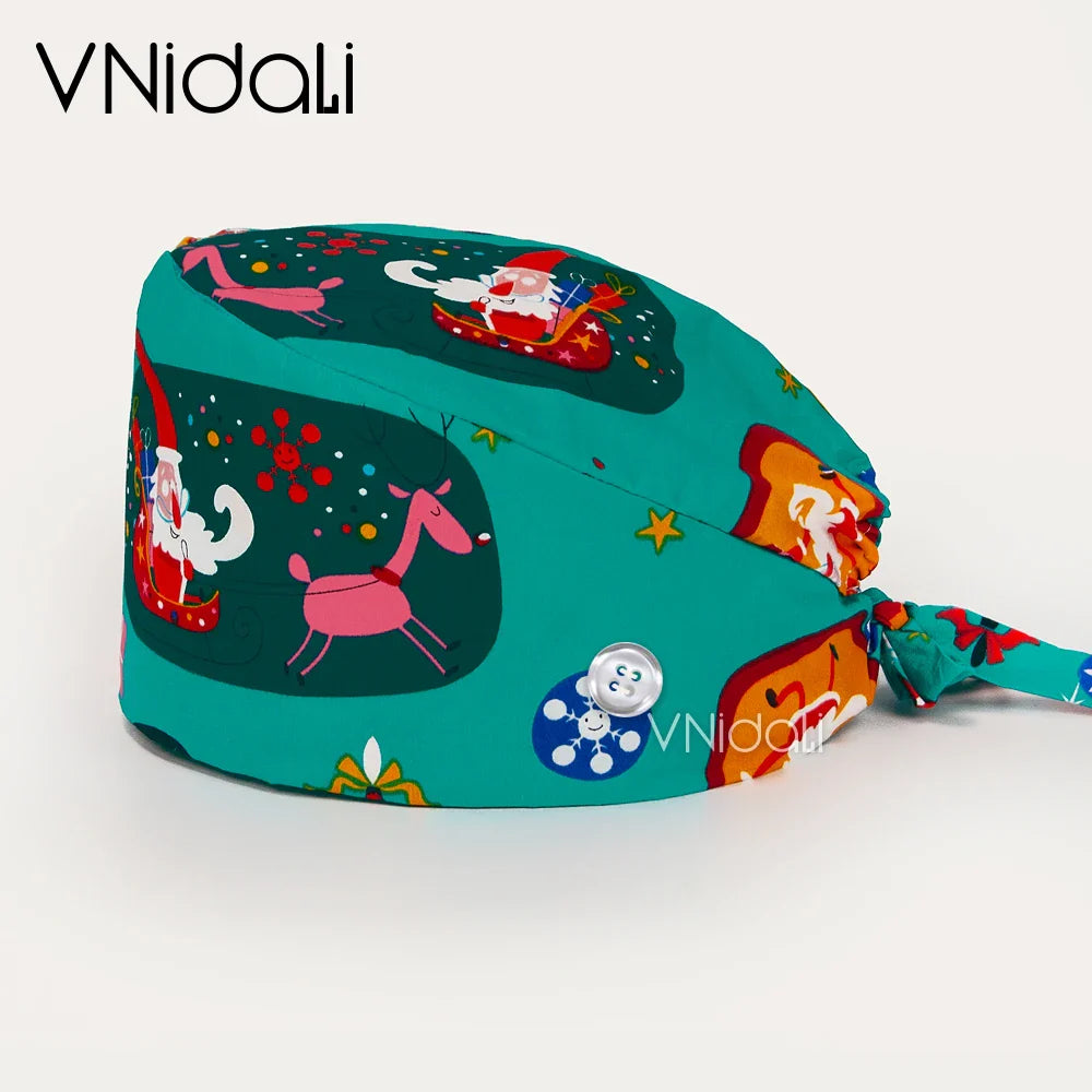 Tooth Printed Scrub Caps – Dental Surgical Hats for Women & Men, Operating Room Medical Hat