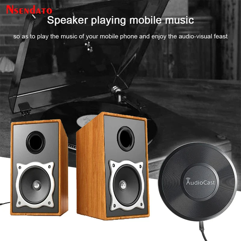 M5 AudioCast Airplay Wireless Music Receiver – 2.4G WIFI HiFi Speaker Adapter for DLNA, Spotify & Audio Streaming