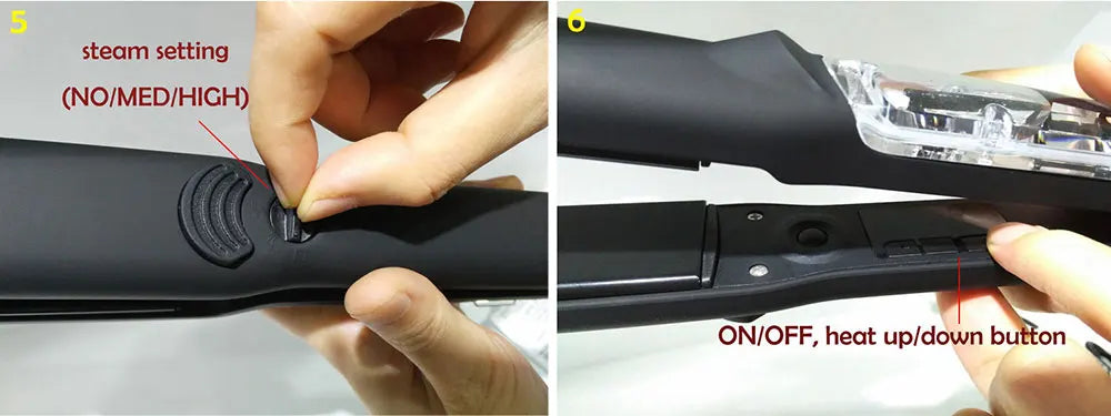 Professional Steam Hair Straightener – Ceramic Vapor Flat Iron, 450℉ Heat & Argan Oil Treatment Hair Care Tool